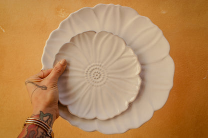 Original Handmade Ceramic Flower Dessert Plate, 5 Colors
