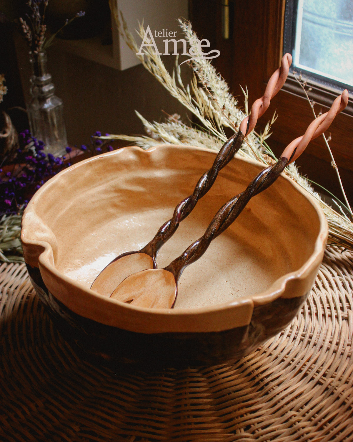 Harvest Salad Bowl – Abundance &amp; Sharing - Handmade Ceramic