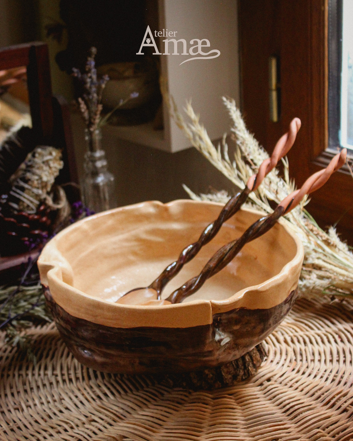 Harvest Salad Bowl – Abundance &amp; Sharing - Handmade Ceramic