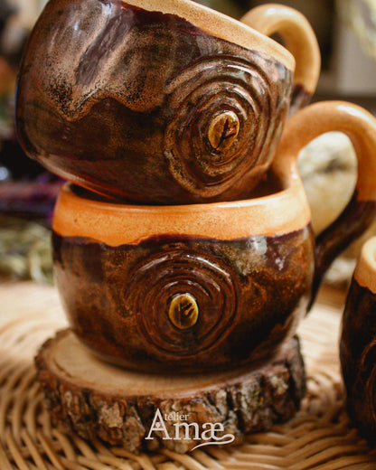 Tasse incrustée de la rune Fehu et sa Spirale