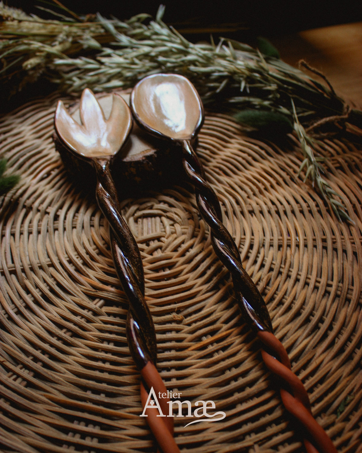 Banquet Utensils – Large Ceramic Spoon &amp; Large Fork