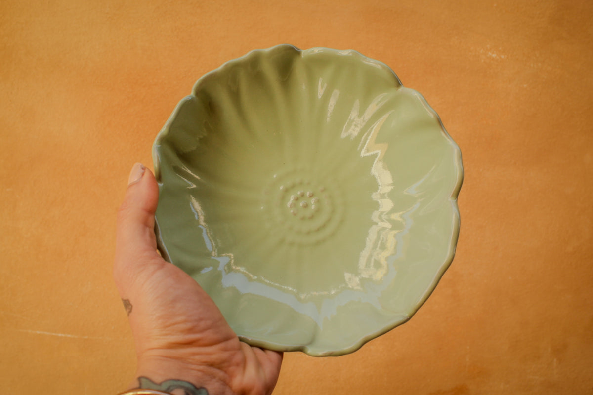 Coupelle en forme de fleur Pivoine en céramique faite main, 5 couleurs, cadeau décoration