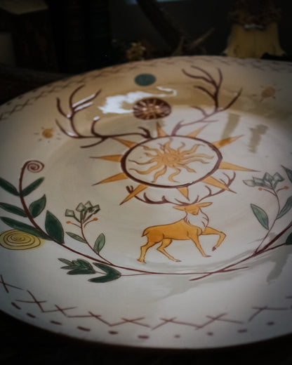 Grand Plat Imbolc Cerf - accroche murale