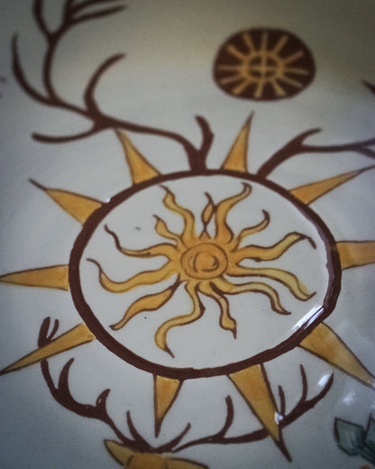 Grand Plat Imbolc Cerf - accroche murale