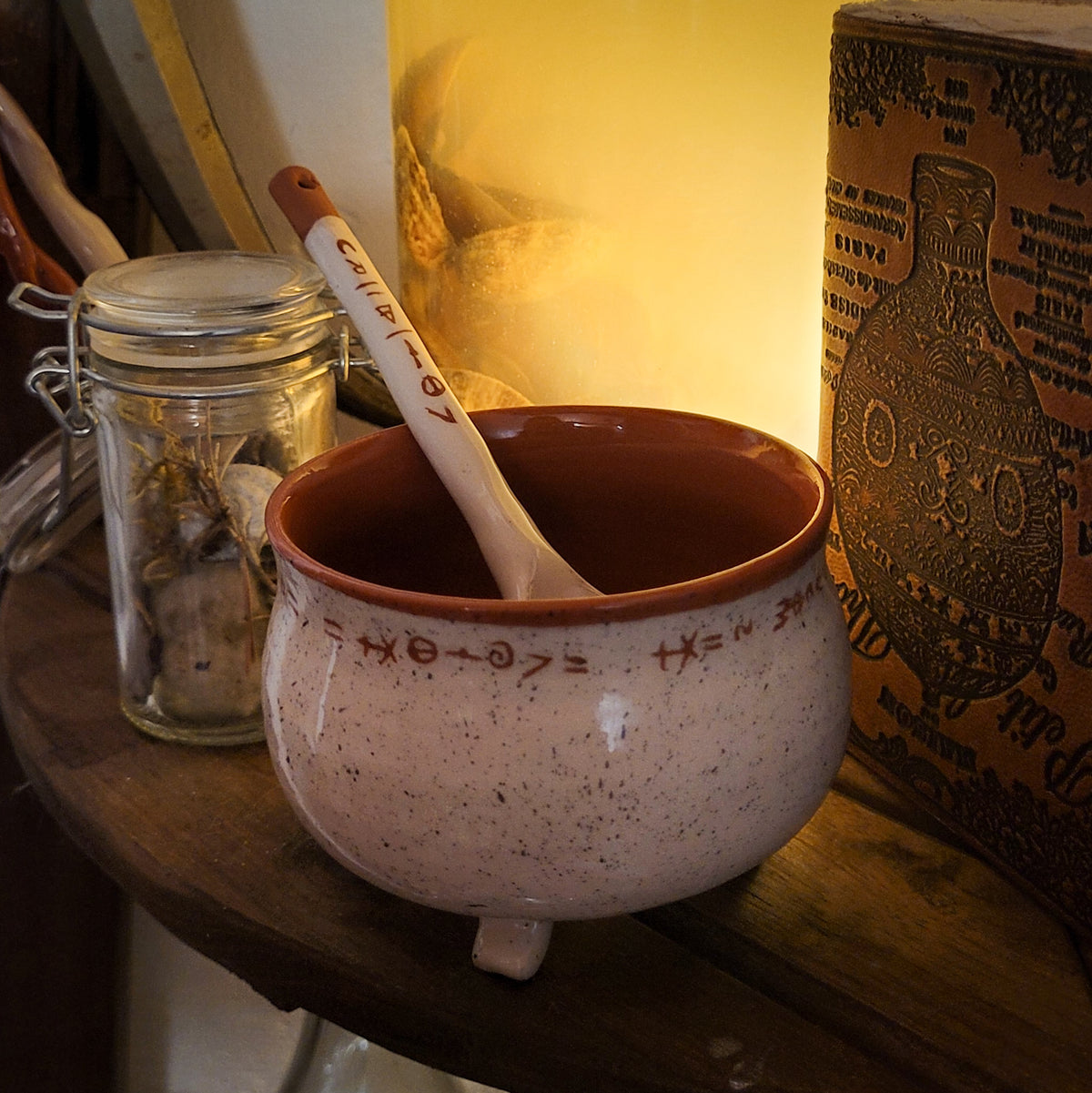 Mini Astral Cauldron Ceramic Mug - Handmade and Magical
