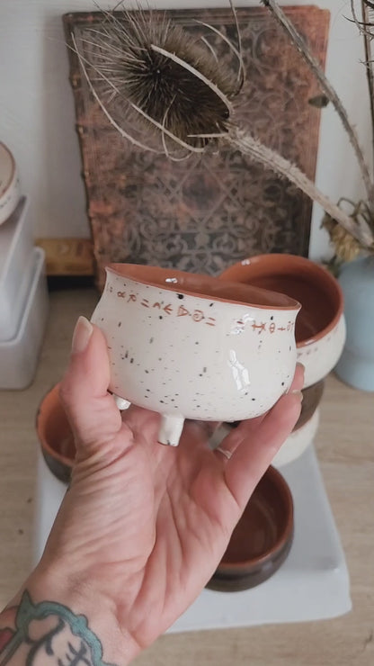 Mini Astral Cauldron Ceramic Mug - Handmade and Magical