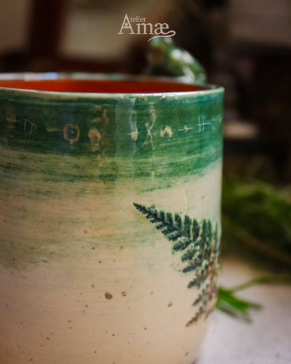 Leaf &amp; Burnet Infuser Mug - Handmade Ceramic