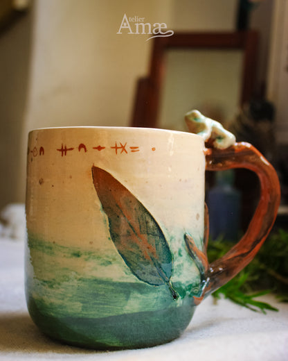 Leaf &amp; Burnet Infuser Mug - Handmade Ceramic