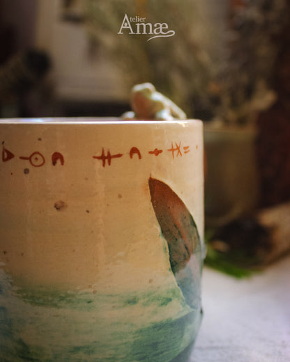 Leaf &amp; Burnet Infuser Mug - Handmade Ceramic