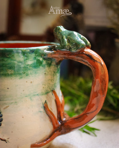 Leaf &amp; Burnet Infuser Mug - Handmade Ceramic