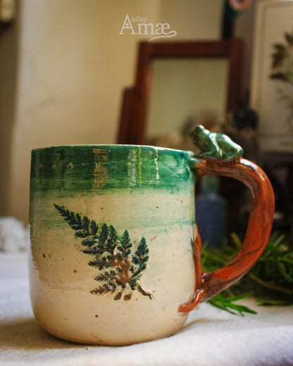 Leaf &amp; Burnet Infuser Mug - Handmade Ceramic