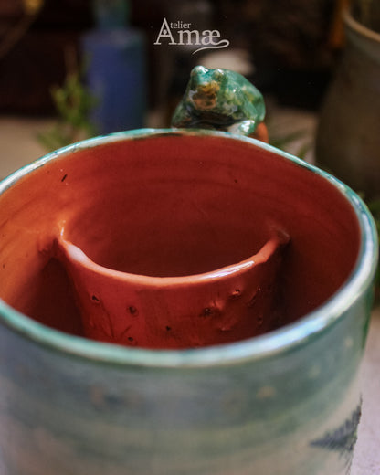Leaf &amp; Burnet Infuser Mug - Handmade Ceramic