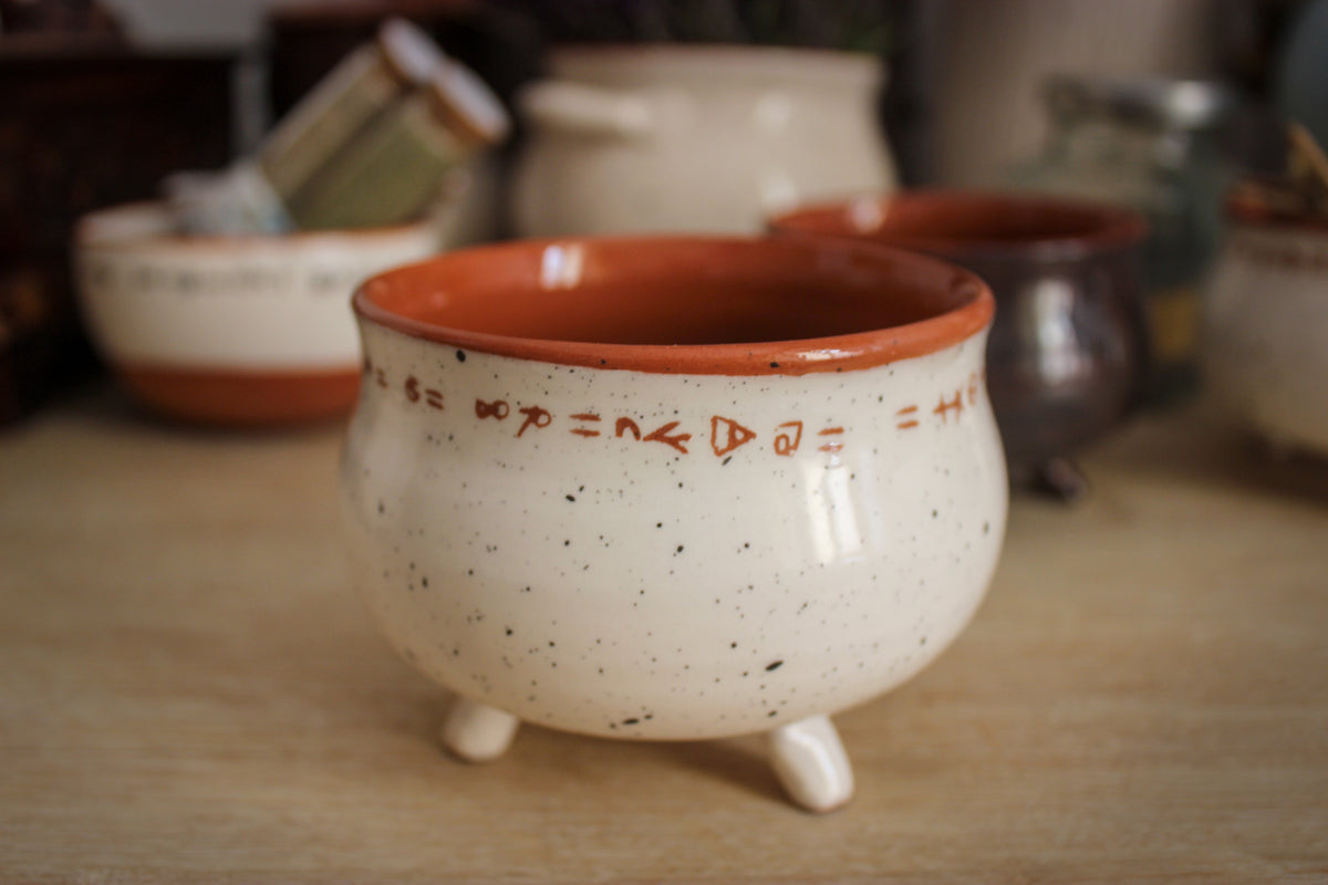 Mini Astral Cauldron Ceramic Mug - Handmade and Magical