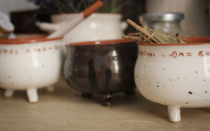 Mini Astral Cauldron Ceramic Mug - Handmade and Magical